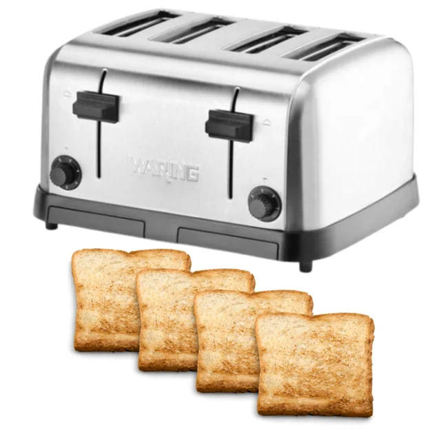 Pâine de pâine profesională pentru 4 Toast pentru utilizare medie Waring1800W Hendi WCT708E