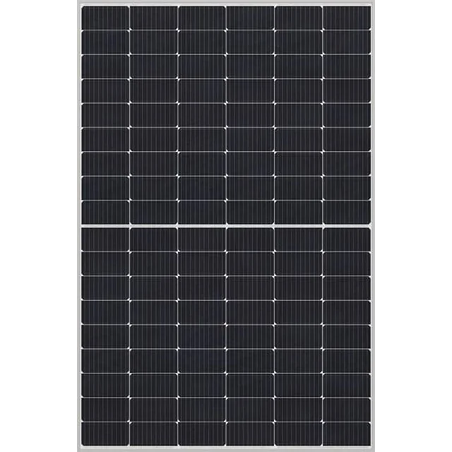 Painel fotovoltaico SHARP 410W, meio corte, moldura prateada, folha traseira branca, moldura 35 mm