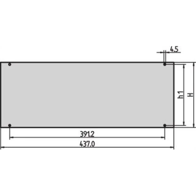 Painel frontal TRITON SCHROFF Inpac, 3 HU, 2,5 mm, Al, anodizado, bordas cruas