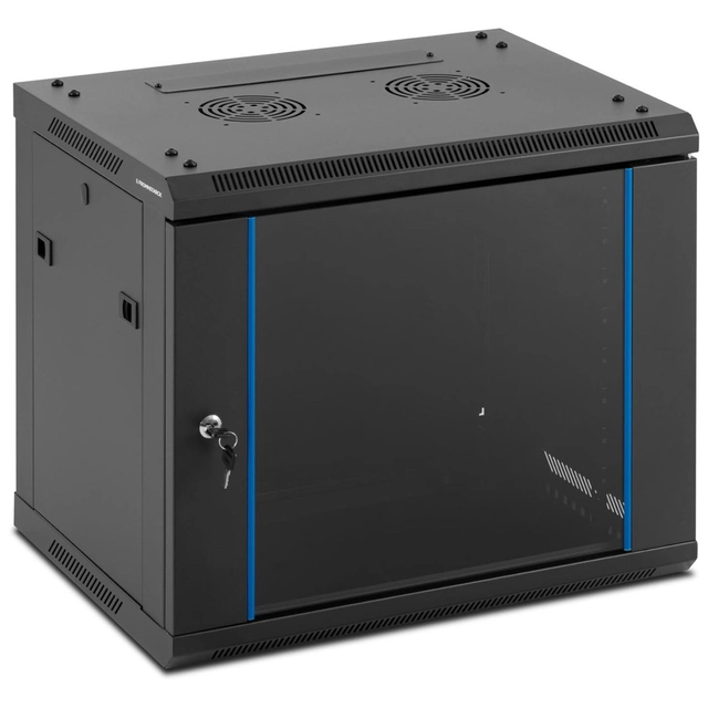 Pakabinama tinklo serverio RACK spinta 19'' 9U IP20 žemyn 60 kilogramas 60x45x51 JUODAS