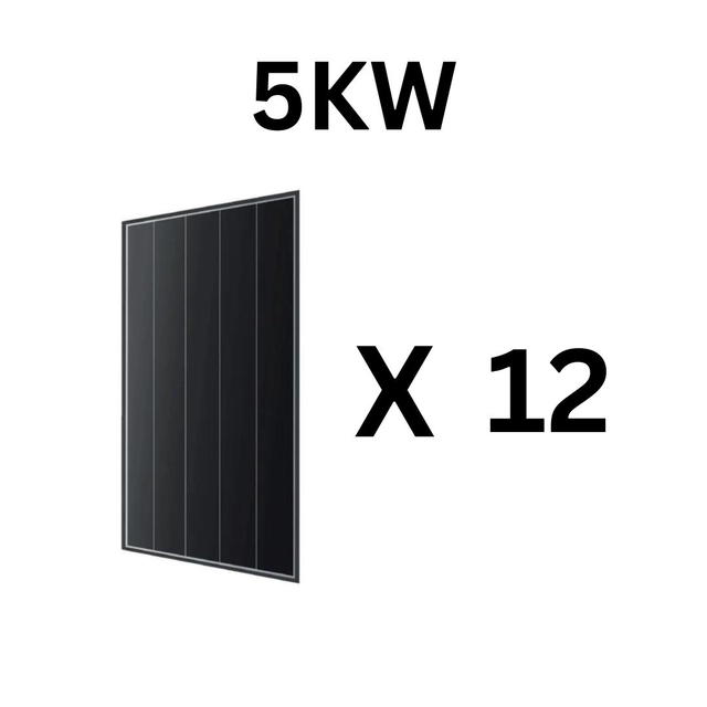 Paket 12 Hyundai Panels HiE-S415DG, 415W, 5KW, Garantie 25 Jahre, schwarzer Rahmen