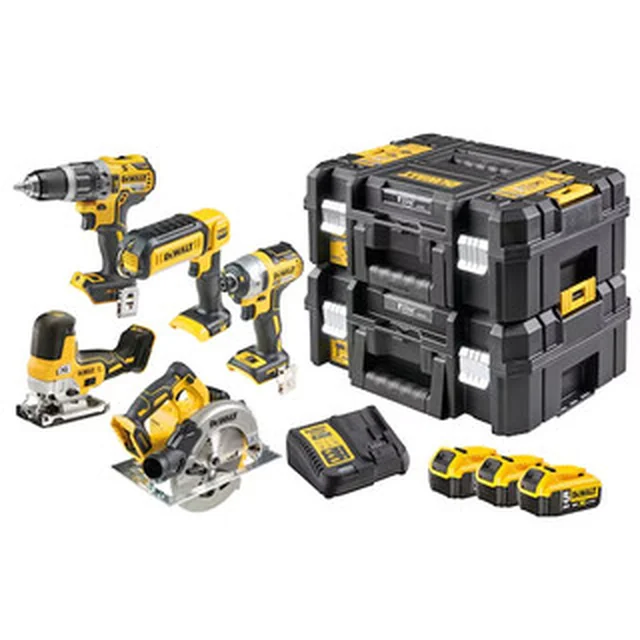 Пакет машини DeWalt DCK500P3T в кейсі TSTAK