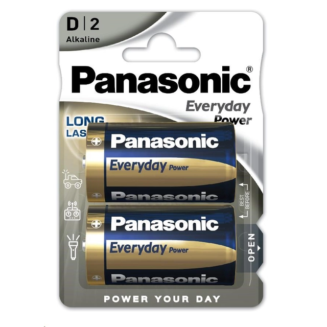 PANASONIC Alkaline batteries Everyday Power LR20EPS/2BP D 1,5V (Blister 2ks)