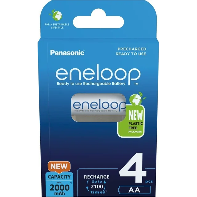 Panasonic Eneloop AA akumulators / R6 2000mAh 4 gab.