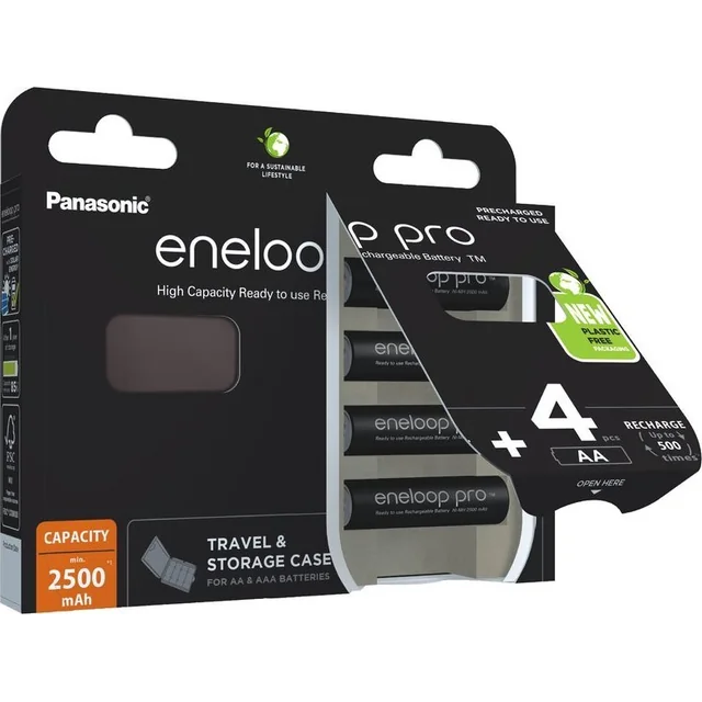 Panasonic Eneloop Pro AA Battery / R6 2500mAh 4 pcs.