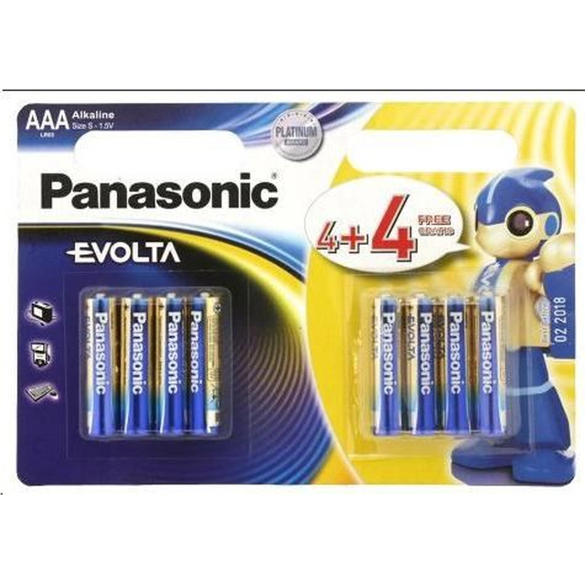 Panasonic Evolta AAA akumulators / R03 8 gab.