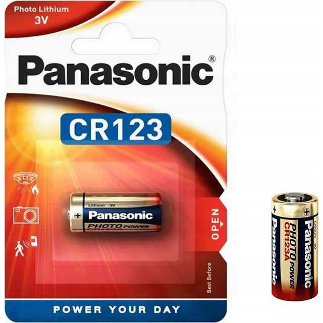 Panasonic fotobatterij CR123 10 st.