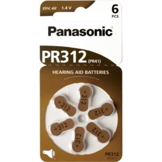 Panasonic hoortoestelbatterij PR41 170mAh 6 st.