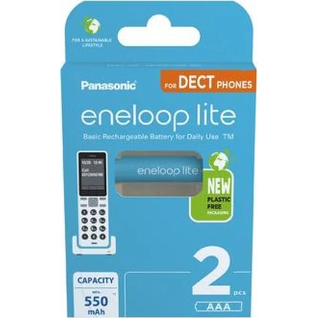 Panasonic Lite AAA-batteri / R03 550mAh 2 st.