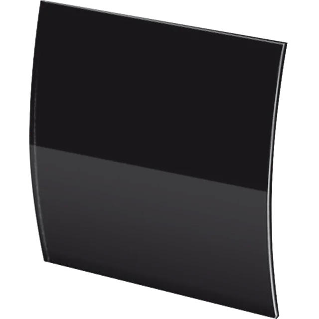 Panel för fläkthuset Awenta Escudo Glass matt svart PEGB100M Fi 100mm