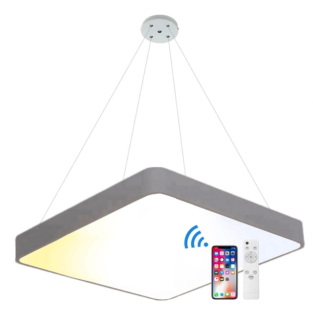 Panel LED gris colgante LEDsviti 400x400mm 24W CCT inteligente con controlador (13221)