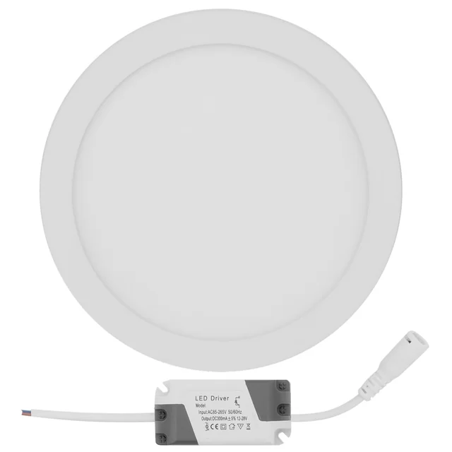 PANEL LED REDONDO DE SUPERFICIE, BLANCO 12W