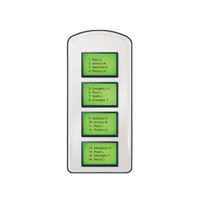 Panel LISTA DE UBICACIONES (acero inoxidable) PLL.42I