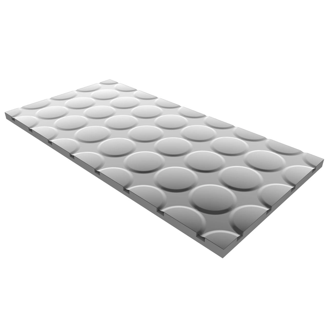 Panneau en polystyrène pour chauffage au sol avec une couche d&#39;aluminium, élément de torsion, Online EPS300 1200x600x25 millimètre