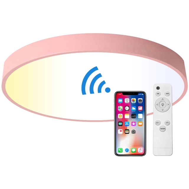 Panneau LEDsviti Pink LED 500mm 36W CCT intelligent avec contrôleur (13250)