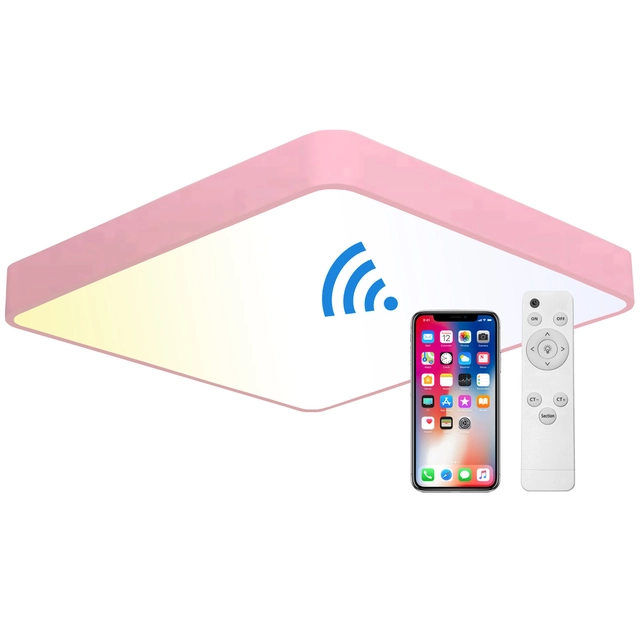 Panneau LEDsviti Pink LED 500x500mm 36W CCT intelligent avec contrôleur (13252)