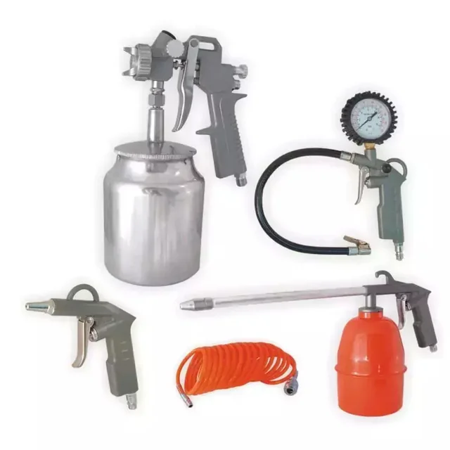 PANSAM PNEUMATIC ACCESSORIES SET A533010 FOR PAINTING, BLOWING, MAINTENANCE, CLEANING, 5SZT