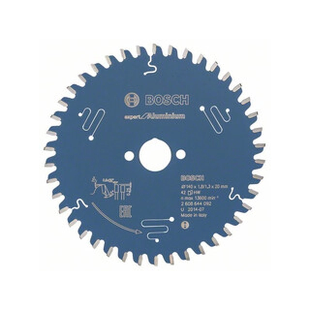 Pânză de ferăstrău circular Bosch 140 x 20 mm | numărul de dinți: 42 db | latime de taiere: 1,8 mm