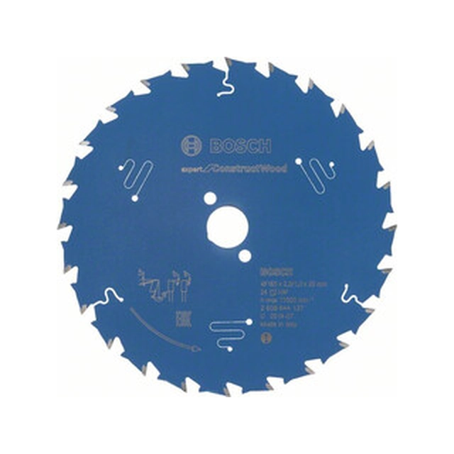 Pânză de ferăstrău circular Bosch 165 x 20 mm | numărul de dinți: 24 db | latime de taiere: 2 mm