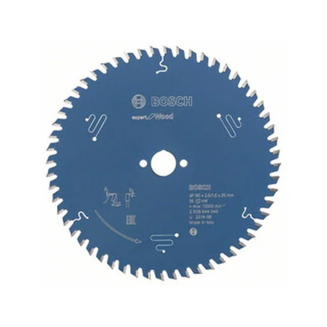 Pânză de ferăstrău circular Bosch 190 x 20 mm | numărul de dinți: 56 db | latime de taiere: 2,6 mm