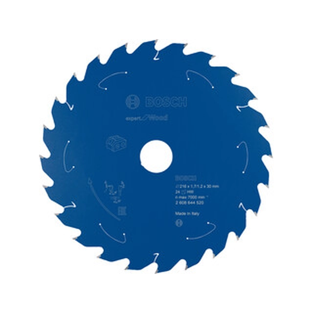 Pânză de ferăstrău circular Bosch 216 x 30 mm | numărul de dinți: 24 db | latime de taiere: 2 mm