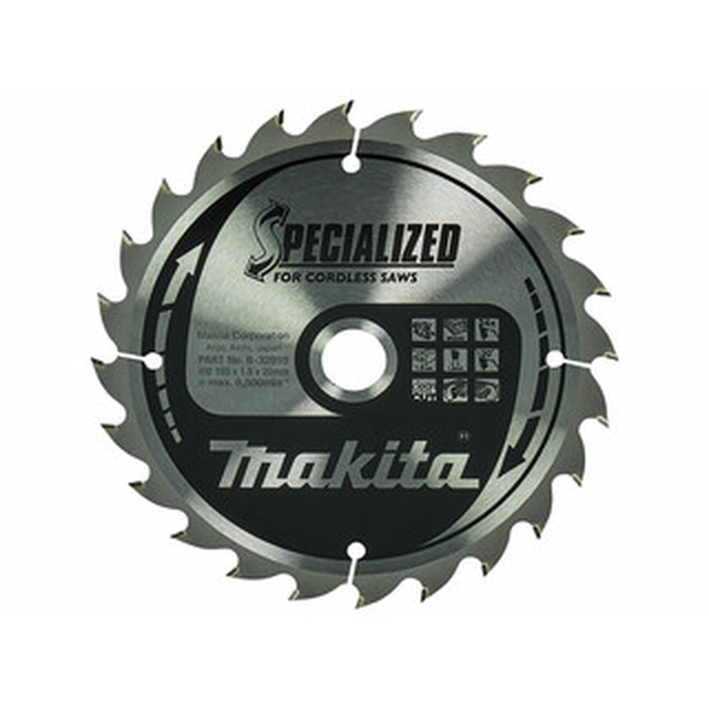 Pânză de ferăstrău circular Makita 165 x 20 mm | numărul de dinți: 24 db | latime de taiere: 1,5 mm