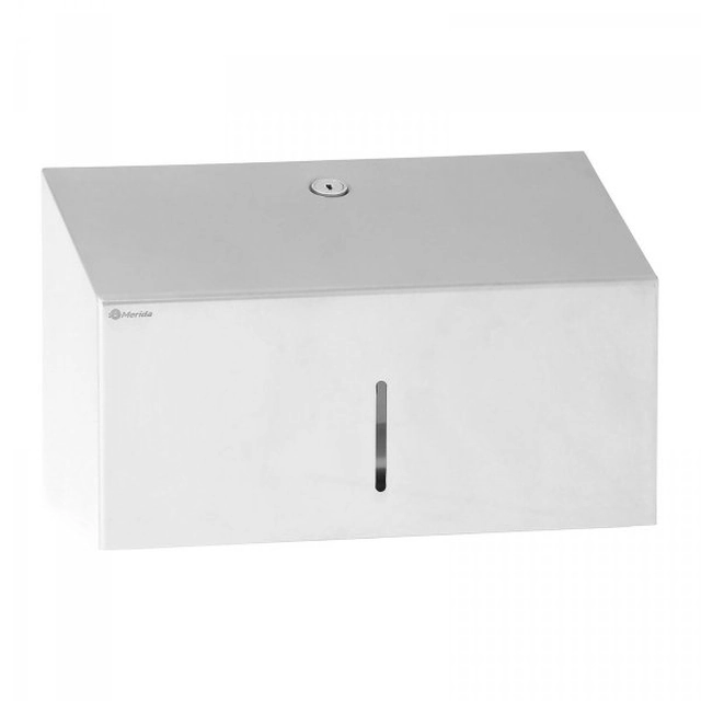 Paper towel dispenser - 250 pcs - MERIDA 10290012 ASM201 matt steel