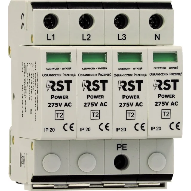 Pára-raios RST Potência RST T2 4+0 275V AC