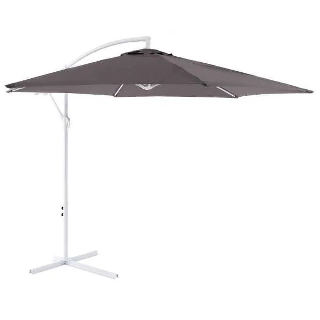 Parapluie à bras avec manivelle anthracite 2,90 m