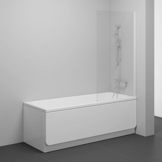 Pared de baño fija Ravak Nexty, NVS1-80 blanco+Transparente