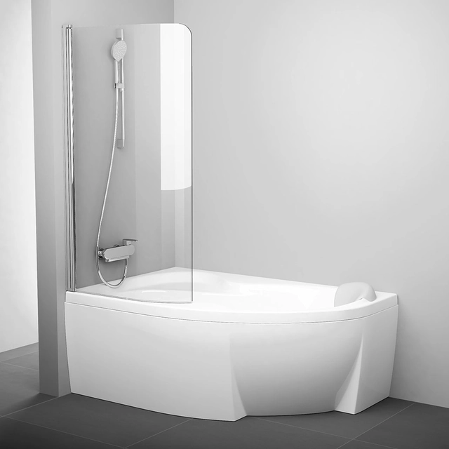 Parete bagno Ravak Rosa, CVSK1 140/150, L lucido+vetro Trasparente