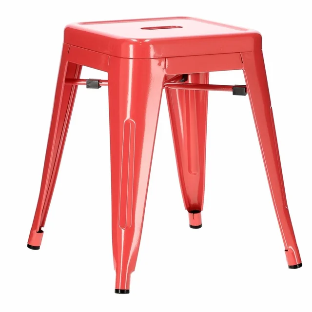 Paris red stool inspired by Tolix