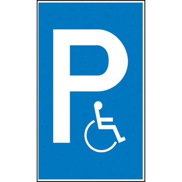 Parking sign plasticB250xH400 mm Only for the disabled
