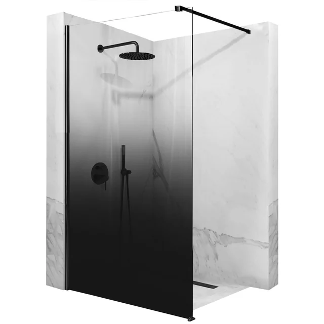 Paroi de douche Rea Aero Ombre Noir 100