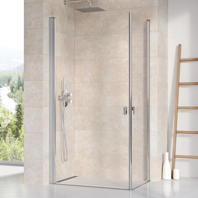 Paroi de douche rectangulaire Ravak Chrome, CRV1-80, verre brillant+transparent