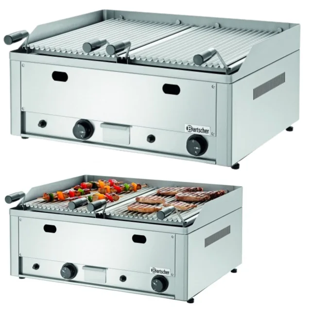 Parrilla de lava a gas para carnes y verduras 8kW Bartscher 2006601