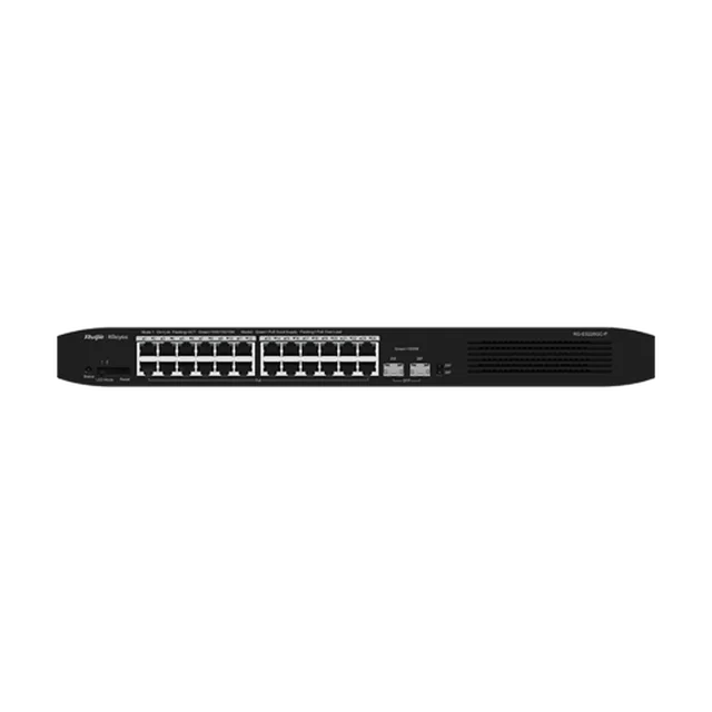 Pārslēgt 24 PoE+ portus, 2 SFP portus, gigabitu, mākoņa pārvaldību — Ruijie RG-ES226GC-P