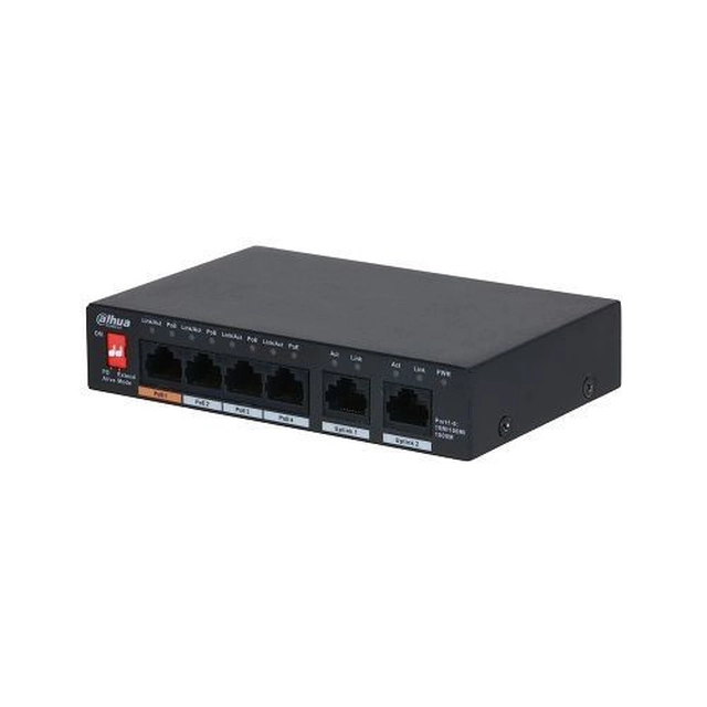 Pārslēgt 6 portus, Dahua PFS3006-4GT-60-V2, PoE