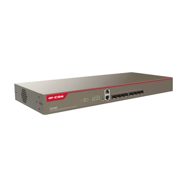 Pārslēgt 8 SFP+ porti 10 Gbps, 2 pārvaldības porti, pārvaldība, 1U - IP-COM X5308F