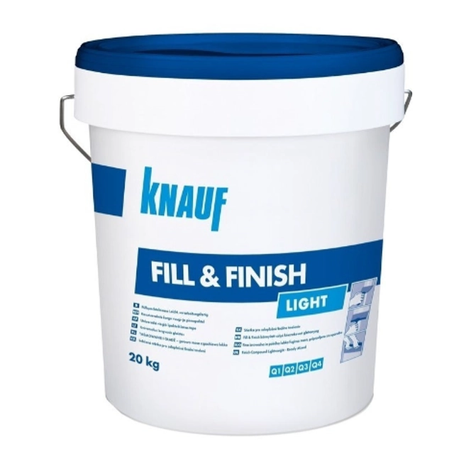 Paruoštas Knauf Fill&Finish Light glaistas 20kg