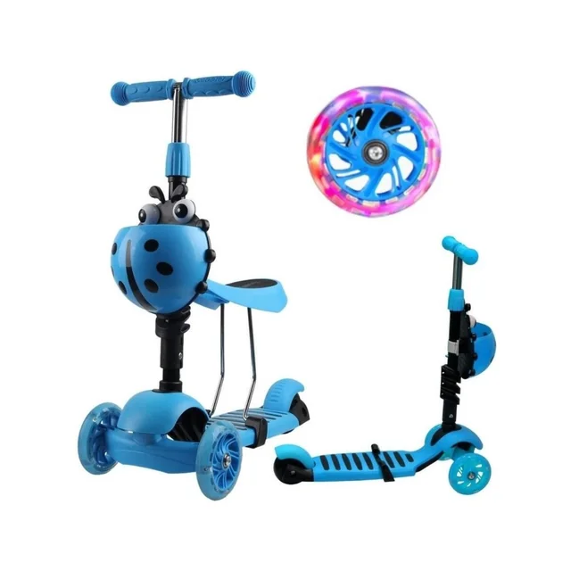 PASEO EN SCOOTER BALANCE 3W1 ENERO BIEDRONKA AZUL