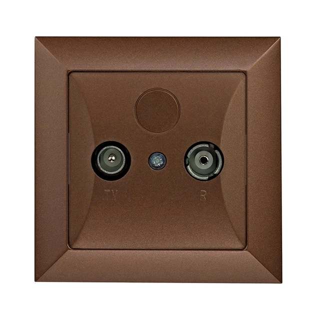 Pass-through "RTV" subscriber socket p / t bases. 9db, zam. 12.15db, with a frame - copper