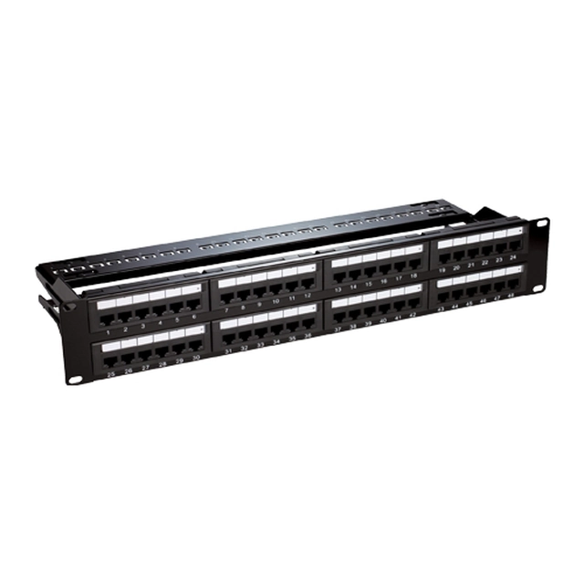 Patch Panel 2U'UTP cat6'48 portar RJ45 - ASYTECH Networking ASY-PP-UTP6-48