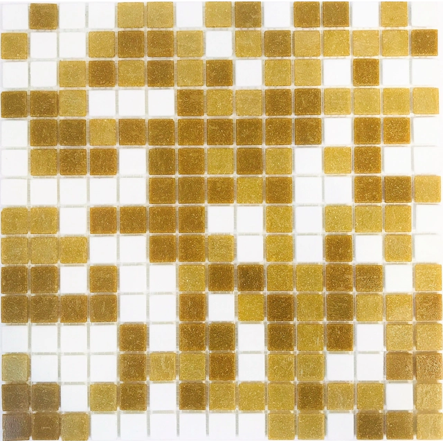 PAVEMOSA Brown-white pool glass mosaic