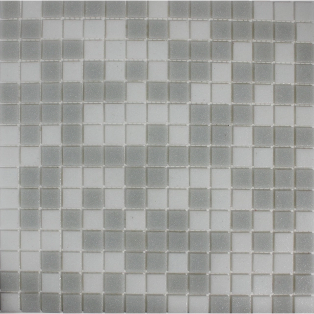 PAVEMOSA Mozaic din sticla piscina alb-gri MSB35