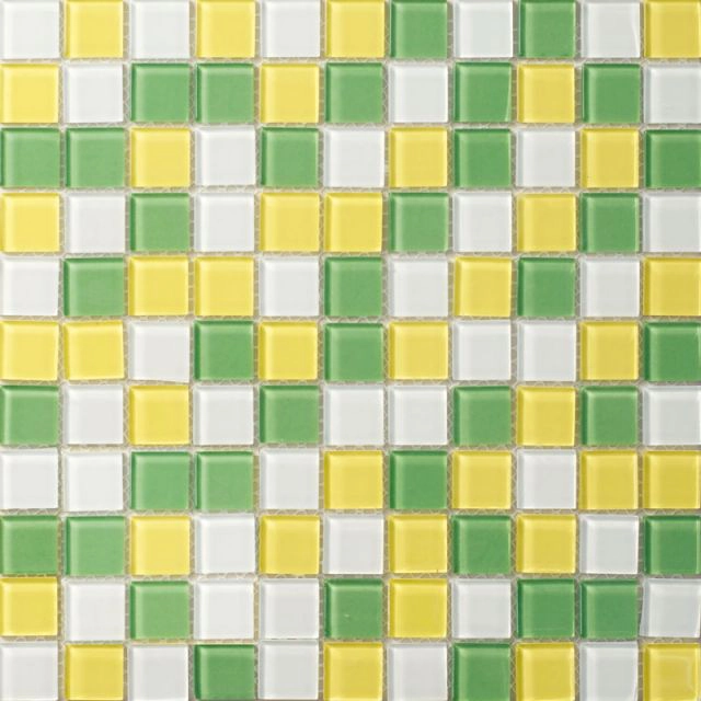 PAVEMOSA Skleněná mozaika mix zeleno-žlutá