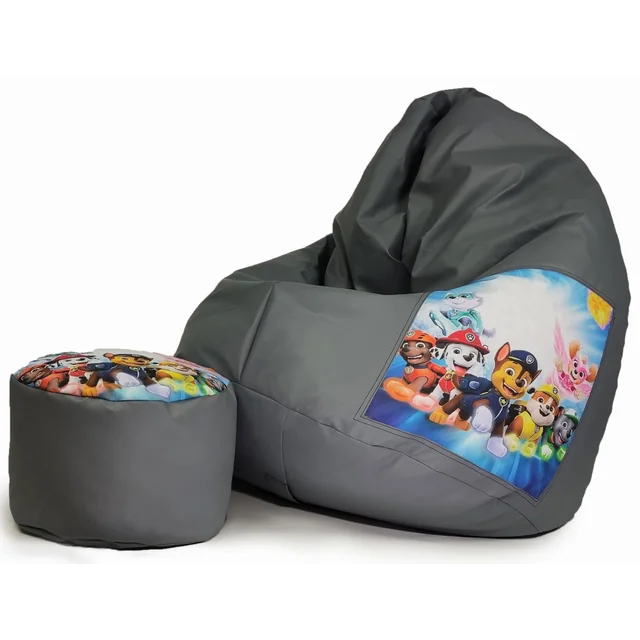 Paw Patrol fauteuil poef, grijs