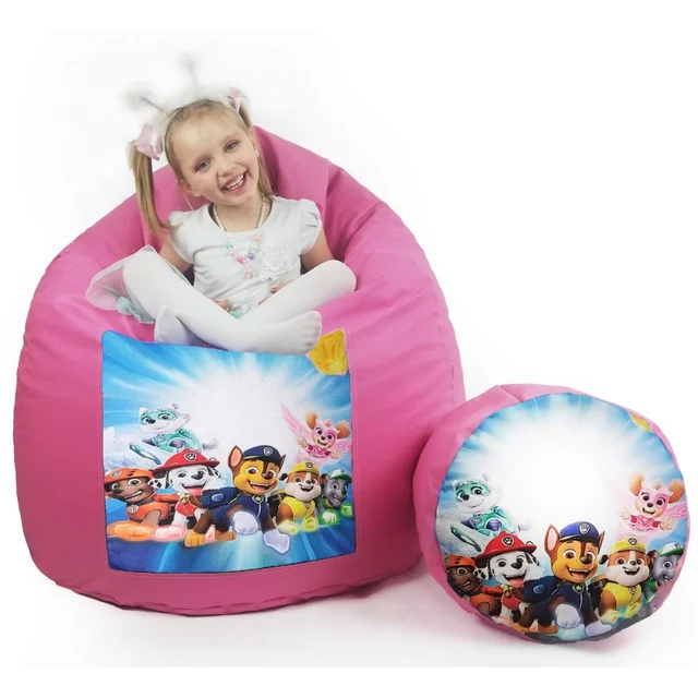 Paw Patrol lænestol puf, pink