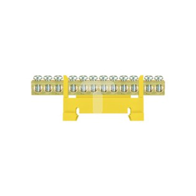 Pawbol Nízká svorkovnice pro kolejnici 12-torowa žlutá TH35 (E.4053)