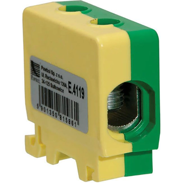Pawbol Protective rail connector 1x50mm2 yellow-green (E.4119)